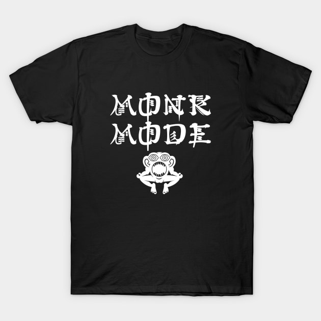 Monk Mode Monkey T-Shirt by Odd Hourz Creative